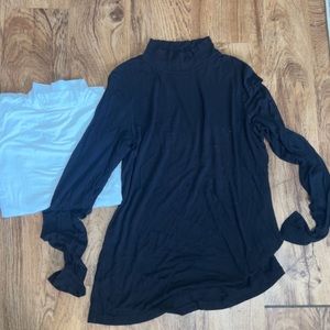 Black and white turtle necks